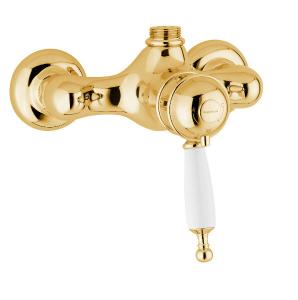 Shower mixer - Oxford with thermostat, brass
