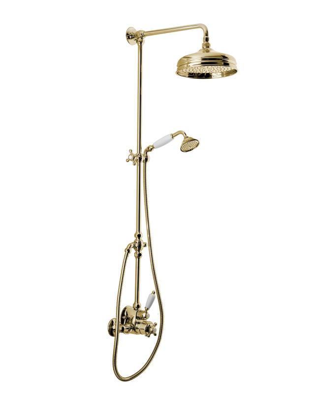 Shower Set - Maxima Colonial with head shower brass
