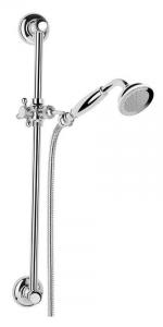 Classic shower Rail in chrome - Kensington with handset and hose