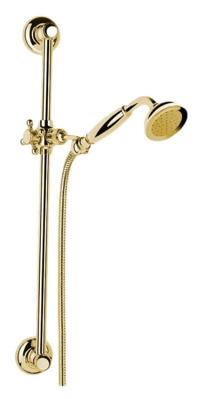 Shower Rail - Kensington with handset and hose brass