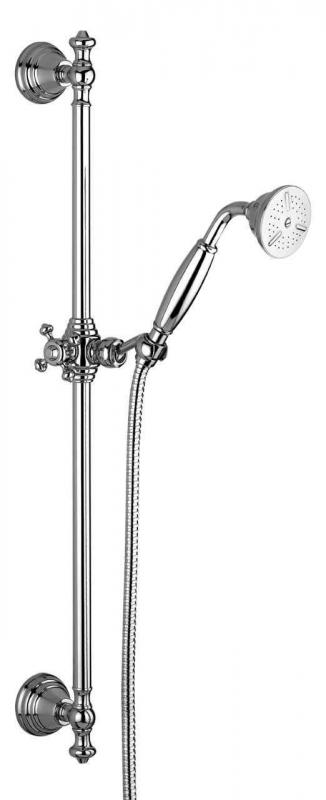Classic Shower Rail - Edwardian with handset and hose
