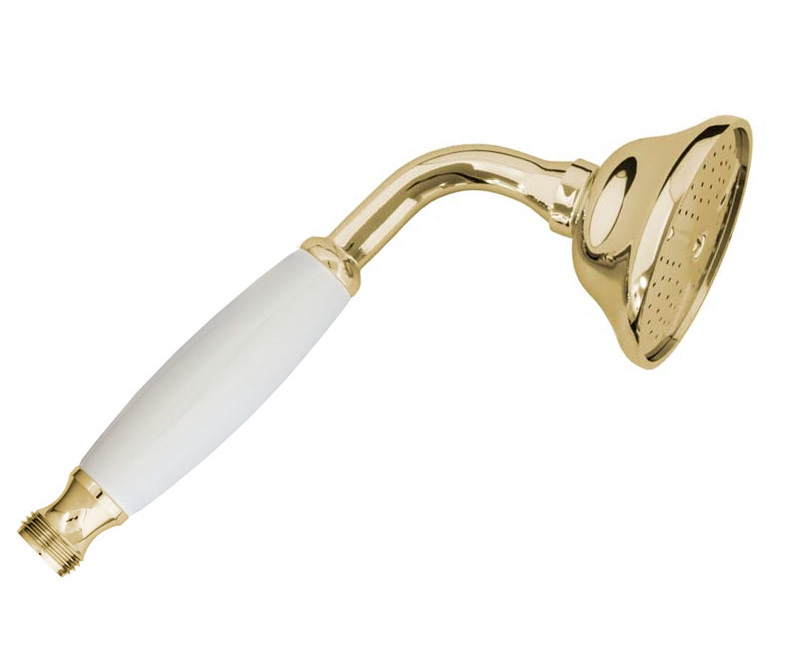 Shower handle - Kensington white/brass large