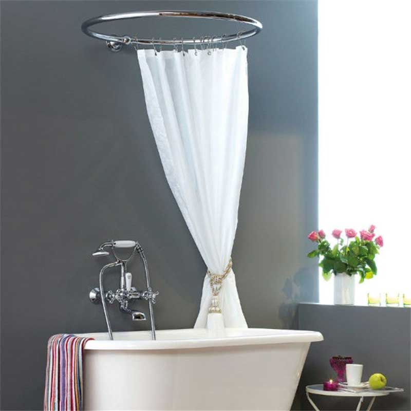 Shower curtain holder - Round 80 cm chrome - classic style