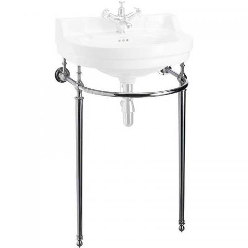 Burlington chrome stand for 56 cm (22.05 in.) rounded washbasin, standard height