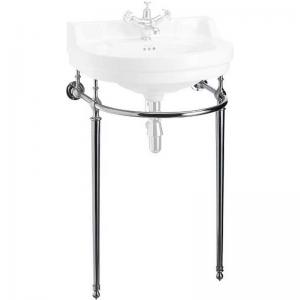Burlington chrome stand for 56 cm (22.05 in.) rounded washbasin, standard height