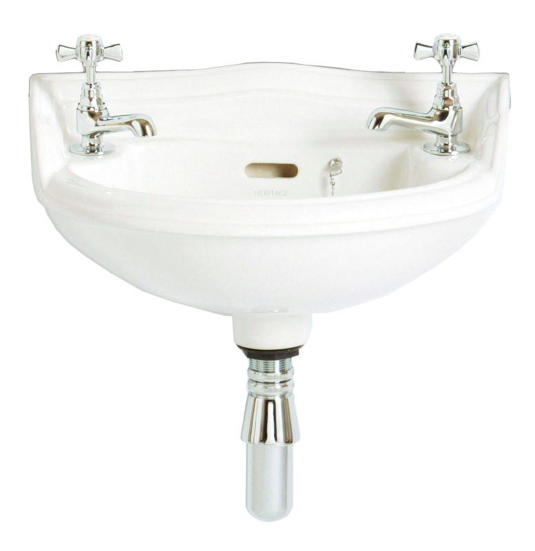 Håndvask Dorchester - Mini 47 cm, to armaturhuller