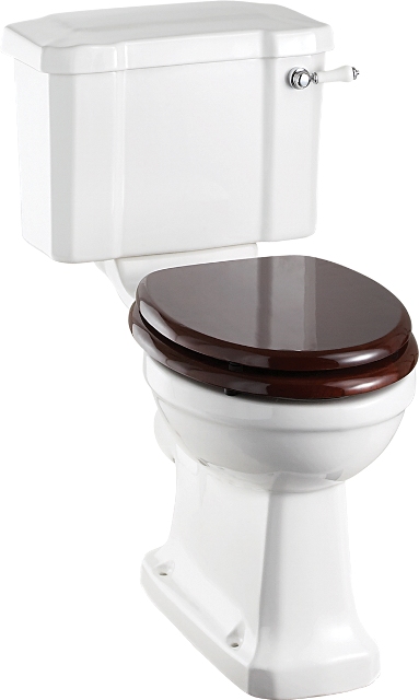 WC - Burlington golvstående toalett smal cistern & sits - sekelskifte - gammal stil - retro
