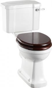 WC - Burlington gulvstående toilet, smal cisterne og sæde