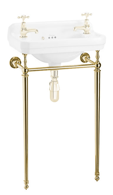 Burlington brass stand for 51 cm rectangular washbasin