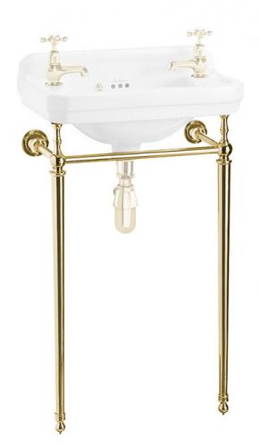 Burlington brass stand for 51 cm rectangular washbasin