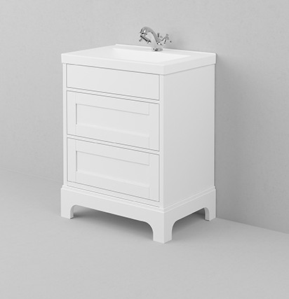 Tvättställskommod 65 cm vit/porslin gammaldags sekelskifte