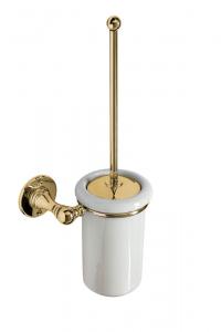 Toilet brush Sekelskifte - Brass/porselen wall