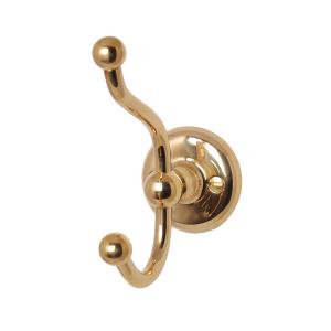 Haga clothes hook - Double - Brass