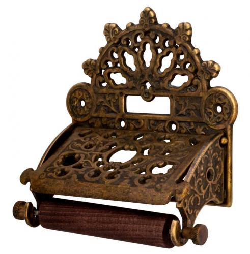 Toilet paper holder Ornamented - oldstyle antique treated
