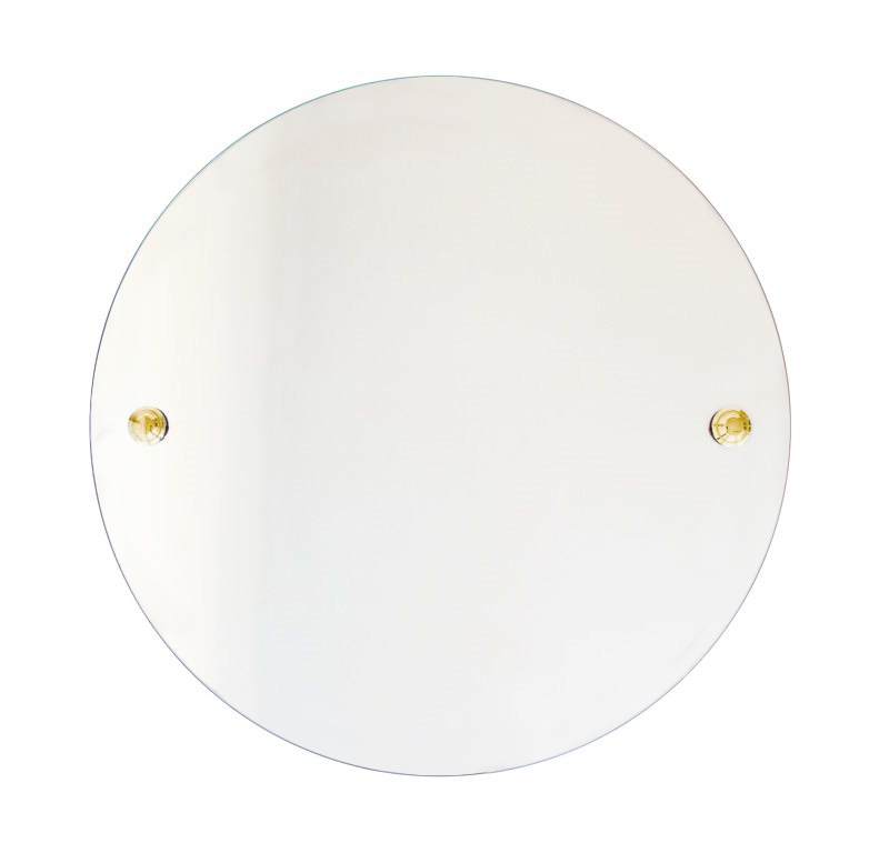 Badrumsspegel mässing rund - 45 cm
