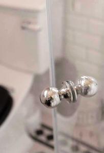 Shower wall handle - Double knob nickel