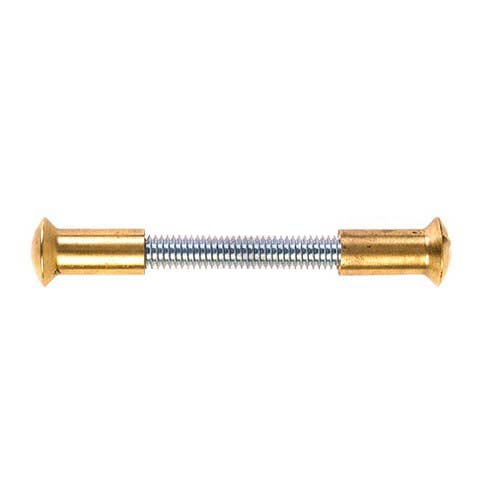 Machine screw with nipple for door handle - M6x80 brass