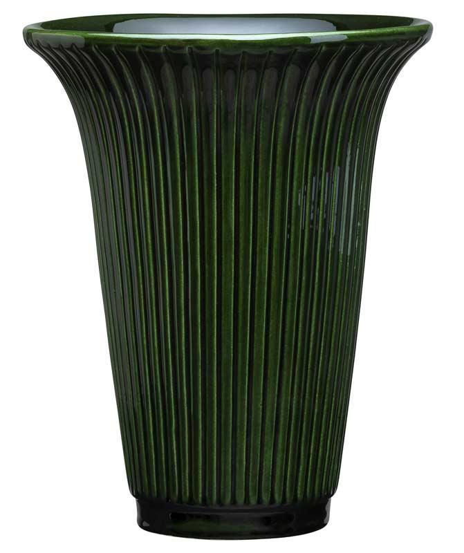 Blomvas 1920-tal - Grön 20 cm - gammaldags inredning - klassisk stil - retro - sekelskifte