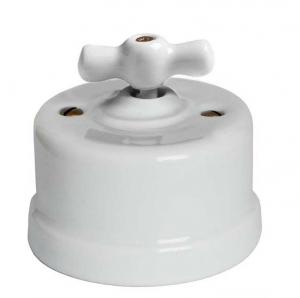 Fontini intermediate switch - White porcelain surface mounted