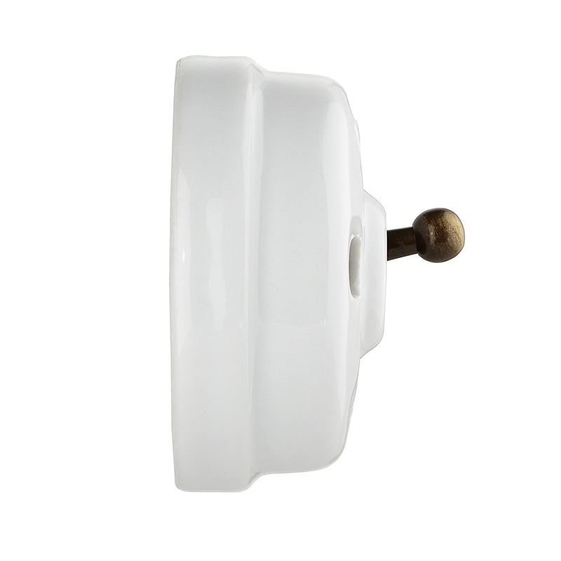 Fontini Crossing switch - White porcelain surface mounted - old style - classic interior - old fashioned style