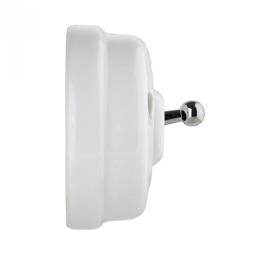 Toggle Switch - Porcelain/chrome surface mounted - old style - vintage interior - oldschool style - retro