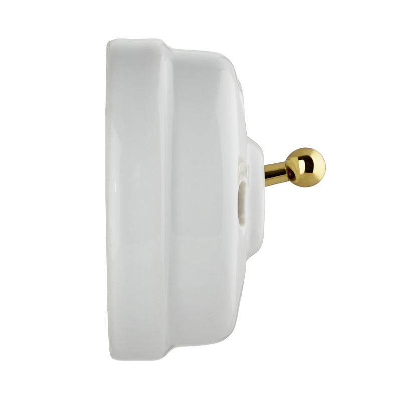 Toggle Switch - Porcelain/brass surface mounted - old style - classic interior - vintage style - retro