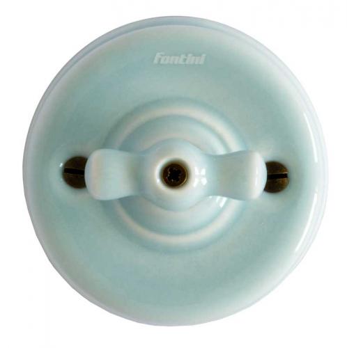Switch - LIght blue porcelain surface mounted