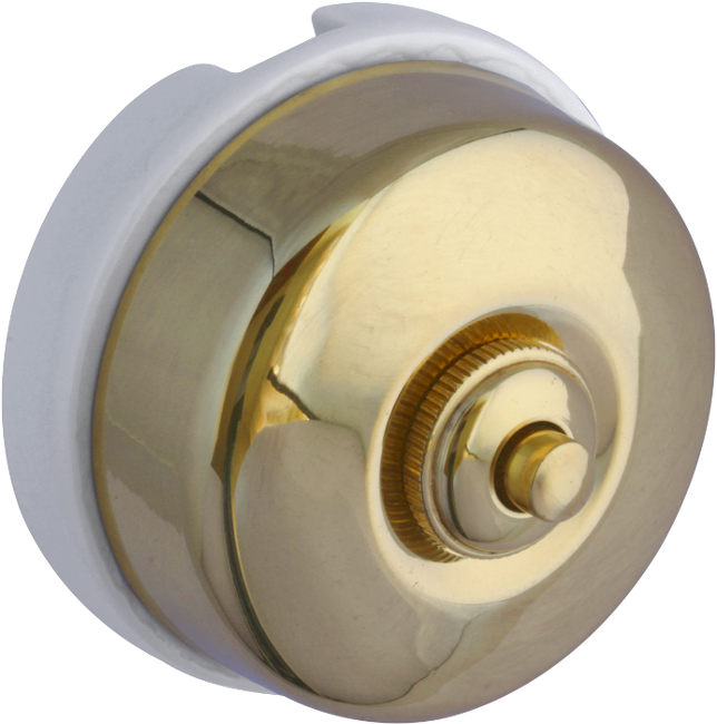 Dimmer vit porslin & polerad mässing, utanpåliggande el