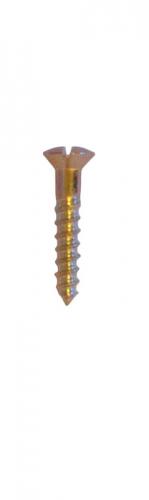 Screw - Slottet wood screw Brass TKFS 5 x 5/8