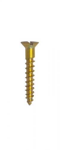 Screw - wood screw slotted Brass TFS 8 x 1