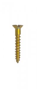 Screw - wood screw slotted Brass TFS 8 x 1