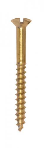 Screw - Slottet wood screw Brass TKFS 4 x 40 mm