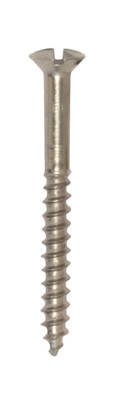 Skruv - Träskruv med rakt mejselspår Nickel TKFS 8 x 1 ½ - gammaldags inredning - klassisk stil - retro - sekelskifte