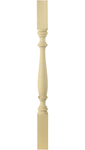 Dreid stolpe - Furu 700 x 53 mm - arvestykke - gammeldags dekor - klassisk stil - retro - sekelskifte