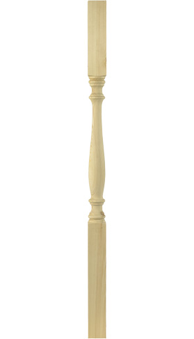 Dreid stolpe - Furu 1180 x 65 mm - arvestykke - gammeldags dekor - klassisk stil - retro - sekelskifte