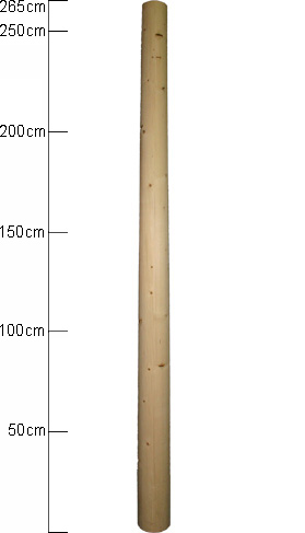 Svarvad pelare - Furu konisk 125/165 x 2650 mm - gammal stil - sekelskifte - gammaldags stil