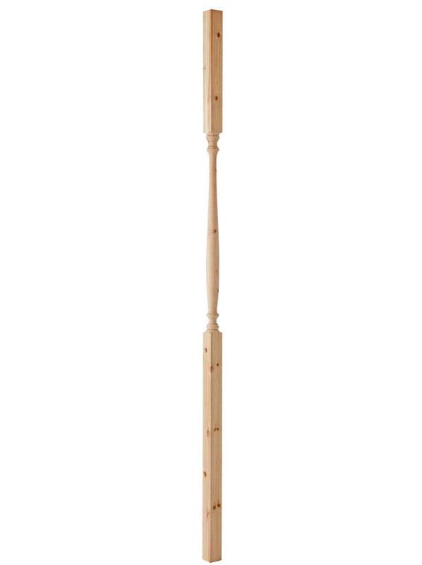 Svarvad pelare - Furu 2500 x 65 mm - sekelskiftesstil - gammaldags inredning - klassisk stil - retro