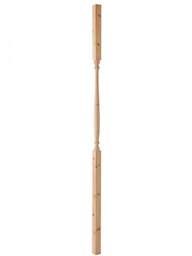 Svarvad pelare - Furu 2500 x 65 mm - sekelskiftesstil - gammaldags inredning - klassisk stil - retro