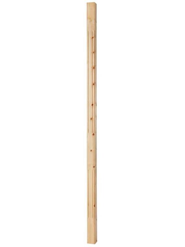 Spårad pelare - Furu 2500 x 85 mm - sekelskiftesstil - gammaldags inredning - klassisk stil - retro