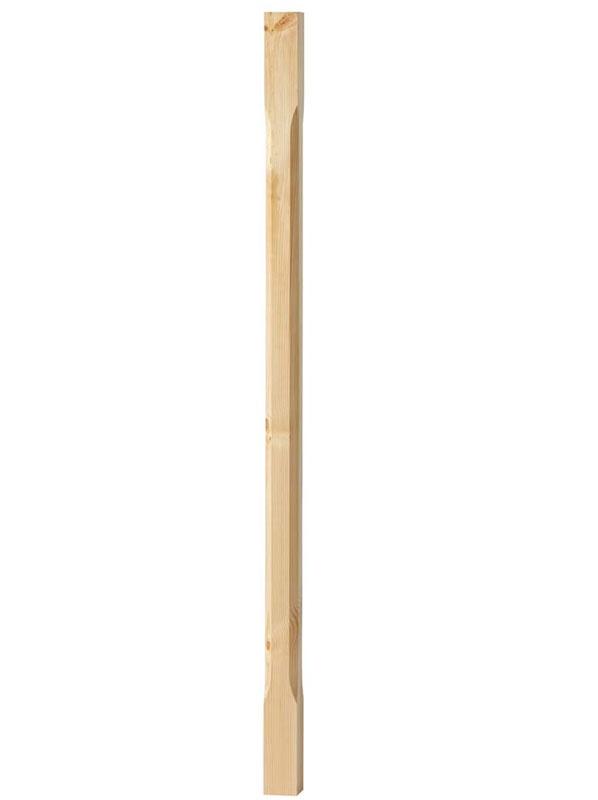 Facetteret stolpe - Gelænderstolpe, 910 x 40 mm, fyrretræ