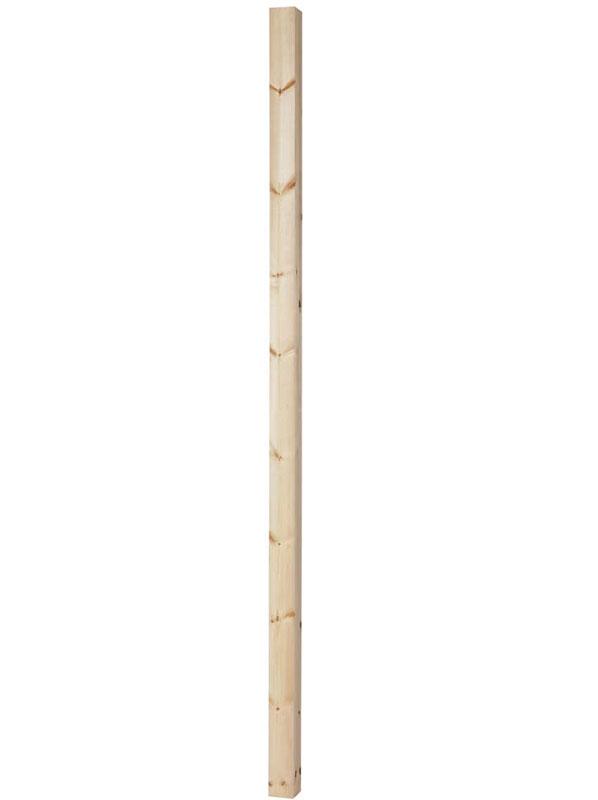 Stolpe - Rak pelare 85 x 85 x 2500 mm furu - sekelskiftesstil - gammaldags inredning - klassisk stil - retro