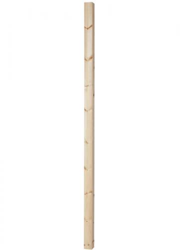 Stople - rett spile 85 x 85 x 2500 mm furu - arvestykke - gammeldags dekor - klassisk stil - retro
