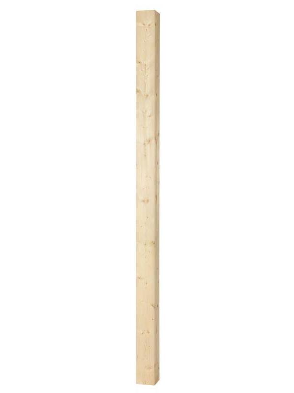 Stolpe - Rak pelare 130 x 130 x 2500 mm gran - sekelskiftesstil - gammaldags inredning - klassisk stil - retro