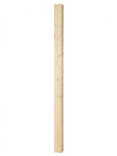 Stolpe - Rak pelare 130 x 130 x 2500 mm gran - sekelskiftesstil - gammaldags inredning - klassisk stil - retro
