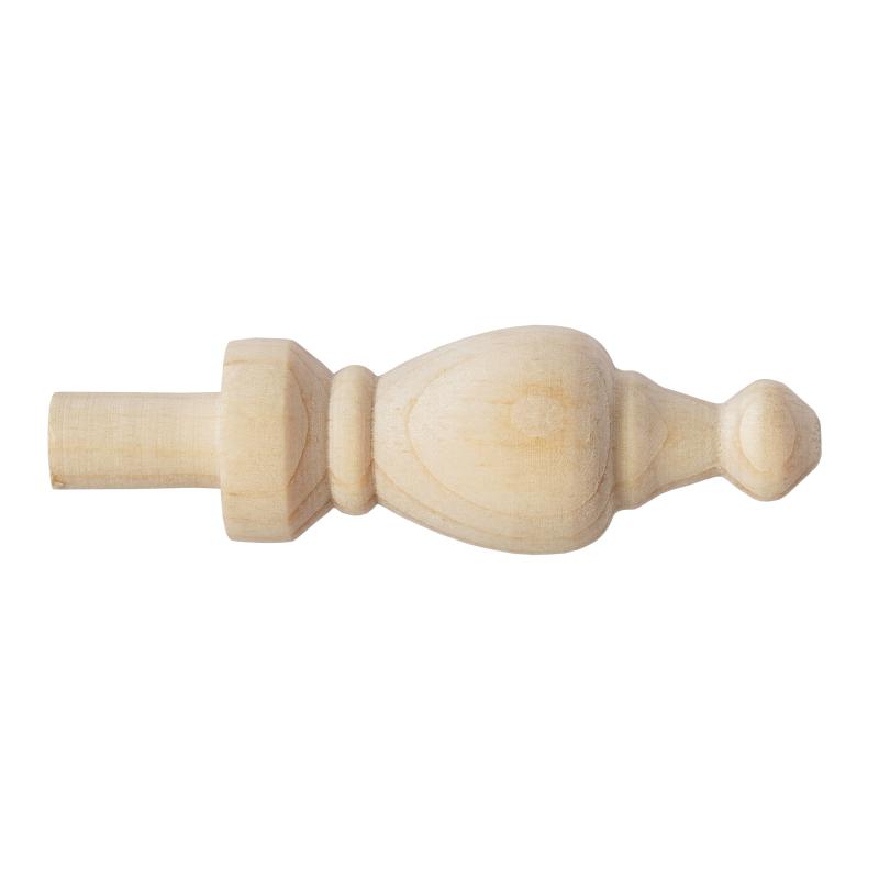 Wood turned knob - 23 mm (0.9 in.)