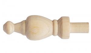 Wood turned knob - 23 mm (0.9 in.)