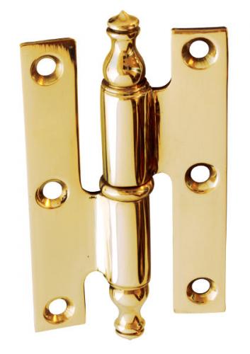 Bar Hinge - Brass 80 x 50 mm - old style - classic interior - old fashioned