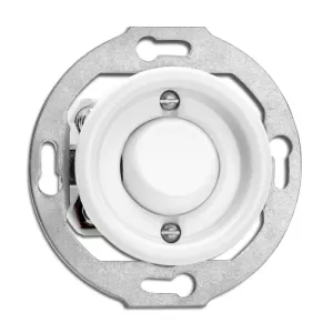 Round light switch porcelain insert - Rocker push button without symbol