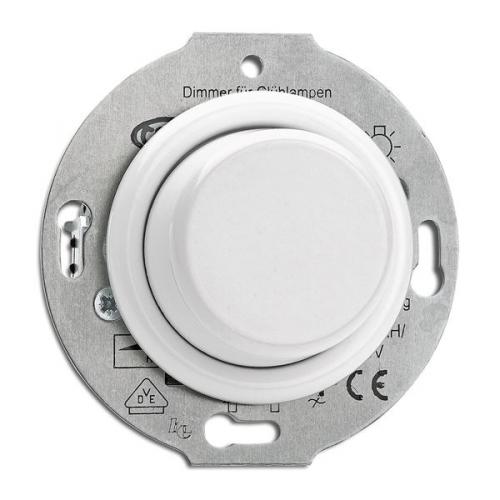 Switch round duroplast - Dimmer 20-500 W without frame - oldschool style - old fashioned interior