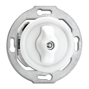 Switch round porcelain without frame - Rotary switch multi-circuit - old fashioned interior - oldschool style
